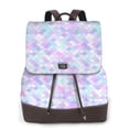 thumbnail image 1 of Disketp Rainbow Scales Mochila de Cuero para Mujer, Bolso de Espalda Antirrobo con Estilo para Viaje, Trabajo y Uso Diario, 1 of 4