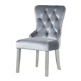 thumbnail image 6 of Newboti Furniture Glam Dark Gray Flannelette 2pcs Side Chairs Acrylic Tufted Upholstered Dining Chairs Wingback Design 92791, 6 of 10