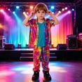 thumbnail image 5 of Ulitacool Boy Outfits Crewneck Long Sleeve Cartoon Prints T Shirts Pants Charm Toddler Wear 3-4 Years Multicolour, 5 of 9