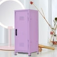 thumbnail image 6 of Stgfyxgs Mini Cosmetics Organizer Iron Cabinet 10.5x10.5x27cm Sturdy for Bedroom Office Dustproof Versatile Storage Box with Flip Door Purple, 6 of 9