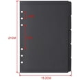thumbnail image 2 of 3 Sets Black Color Paper Divider Index Page Tab Cards For 6-Holes Ring Binders Notebooks Travel Diary Journal Planner (A5 Black), 2 of 7