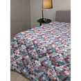 thumbnail image 2 of Abstract Geometry Down Alternative Comforter, Ethnic Circular Dots and Stripes Arrangement Print, Microfiber Quilt for All Season, 5 Sizes, Grey Pale Vermilion, by Ambesonne, 2 of 3