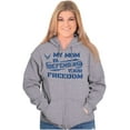 thumbnail image 3 of US Air Force My Mom Defending Freedom Unisex Plus Size Zip Hoodie Brisco Brands 2X, 3 of 5