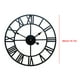 thumbnail image 2 of Reloj de pared para oficina en casa, estilo vintage, diseño numérico, metal, bajo ruido, reloj montado en la pared, negro Inevent HA4579-03B, 2 of 6