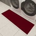 thumbnail image 4 of Ottomanson Solid Kitchen Runner Rug 1'10" x 6' - Non Slip Low Pile Carpet, Red, 4 of 12