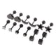 thumbnail image 2 of 6 pares de pendientes femeninos de acero inoxidable con rosca de bola, Negro Sunnimix Aretes de acero inoxidable, 2 of 8