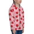thumbnail image 5 of Picia Strawberry for Boys Fashion Full-zip Hoodies & Sweatshirts with Kangaroo Pocket,Zip-up Hooded Sweatshirt for Kid, Moisture Wicking & Breathable-Small, 5 of 6