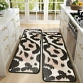 thumbnail image 4 of Kitchen Rugs Sets Of 2,Beige and Black Leopard Pattern Anti Fatigue Kitchen Mat Rugs Non Slip Washable,Decorative Kitchen Floor Mats for Kitchen,Sink,Laundry,17"x47"+17"x47", 4 of 5