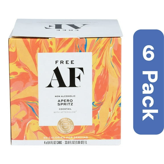 Free AF Mixer Non-Alcoholic Apero Spritz 4 Pack 1 Liter (Pack Of 6)