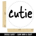 thumbnail image 2 of Cutie Cute Fun Text Self-Inking Rubber Stamp Ink Stamper - Orange Ink - Medium 1 Inch, 2 of 7
