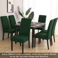 thumbnail image 2 of Chair Covers for Dining Chairs, High Stretch Removable Washable Chair Protector Cover Set of 6, Chair Slipcovers for Dining Room, Kitchen,Home Party,Wedding Ceremony(Hunter Green, 6PC), 2 of 6