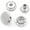 Silver, variant on Snap Fasteners Color Plated Solid Brass Snaps Heavy Duty Press Stud Poppers Ring-Socket Button #201 VT47 Pack of 10 (15 mm, Silver)