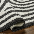 thumbnail image 4 of Mark&Day Area Rugs, 5x7 Toshiba Modern Shag Ivory/Black Area Rug, Ivory Black Carpet for Living Room, Bedroom or Kitchen (5'3" x 7'), 4 of 6