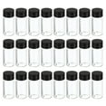 thumbnail image 1 of Unique Bargains 10mL Reagent Media Bottle 24 Pack Round Glass Storage Bottles Plastic Screw Cap for Lab Home, Clear, 1 of 5