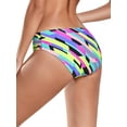 thumbnail image 6 of Ocean Blues Women's Full Coverage Bikini Bottom Mid Rise Ruched Sides Swim Bottoms, 6 of 8