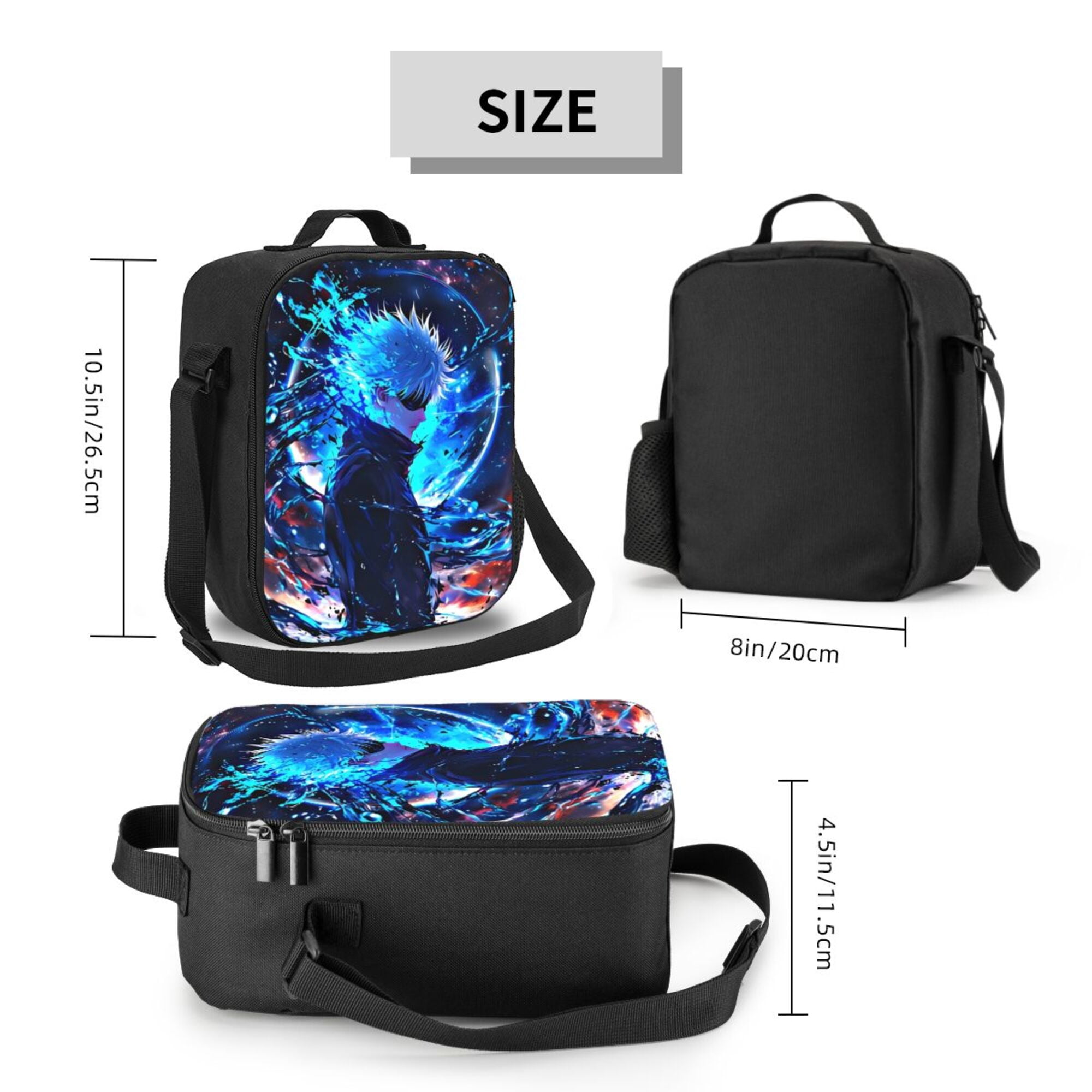 Jujutsu Kaisen Satoru Gojo Lunch Box Portable Lunch Bag Woman Man Teen Work Office With Lunch Storage Bag Reusable