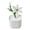White, variant on mdesiwst Mini Glass Potted Flower Figurine Hand Blown Faux Crystal Artificial Lily Flower Collectible Ornament for Women Mom Wedding Home Table Centerpiece