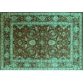 thumbnail image 1 of Ahgly Company Indoor Rectangle Oriental Turquoise Blue Industrial Area Rugs, 7' x 10', 1 of 4