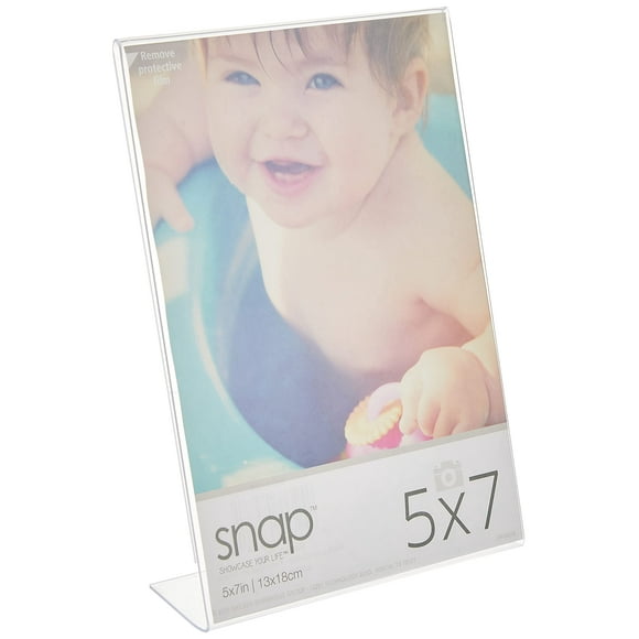 Snap 5x7 Clear Acrylic Self Standing Frame, Set of 12 (8001H10C)