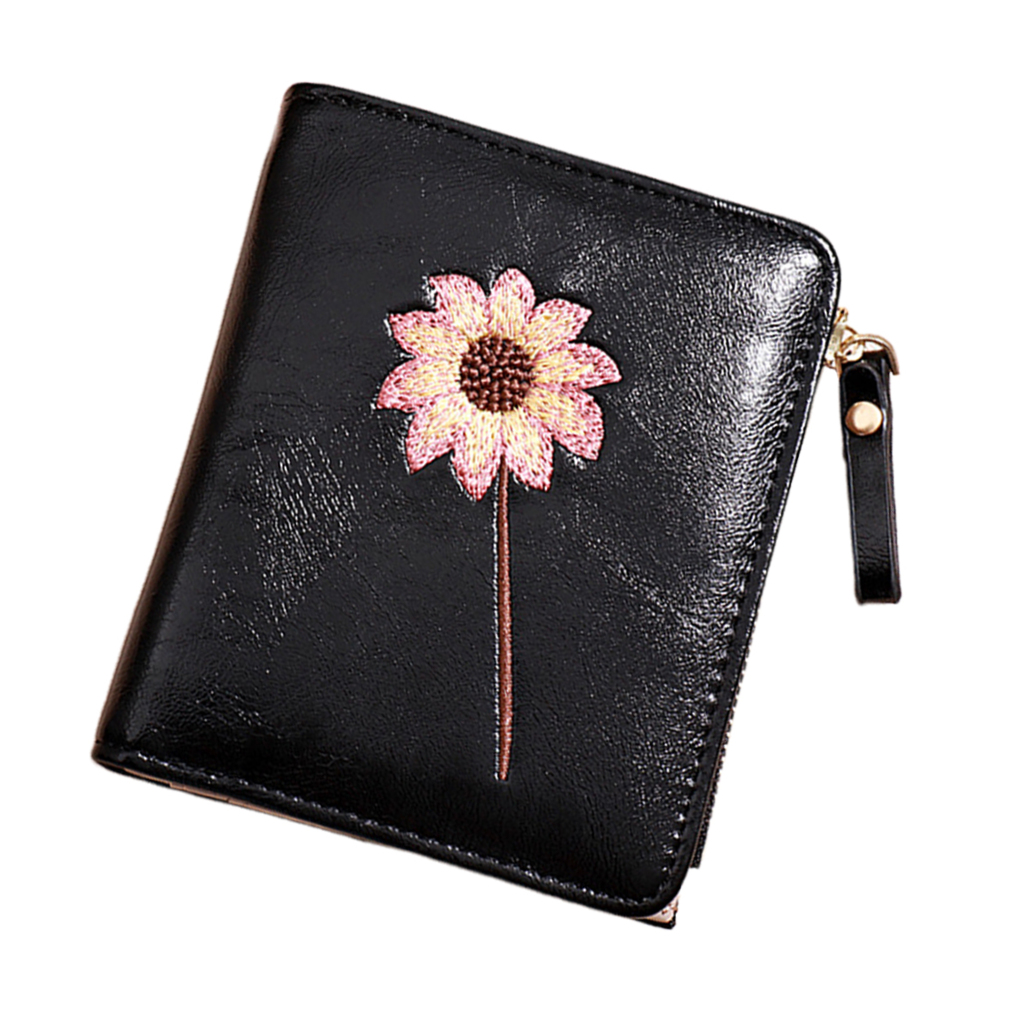Luxshiny Girls Black PU Purse Set Bifold Wallet Stylish Birthday Accessory