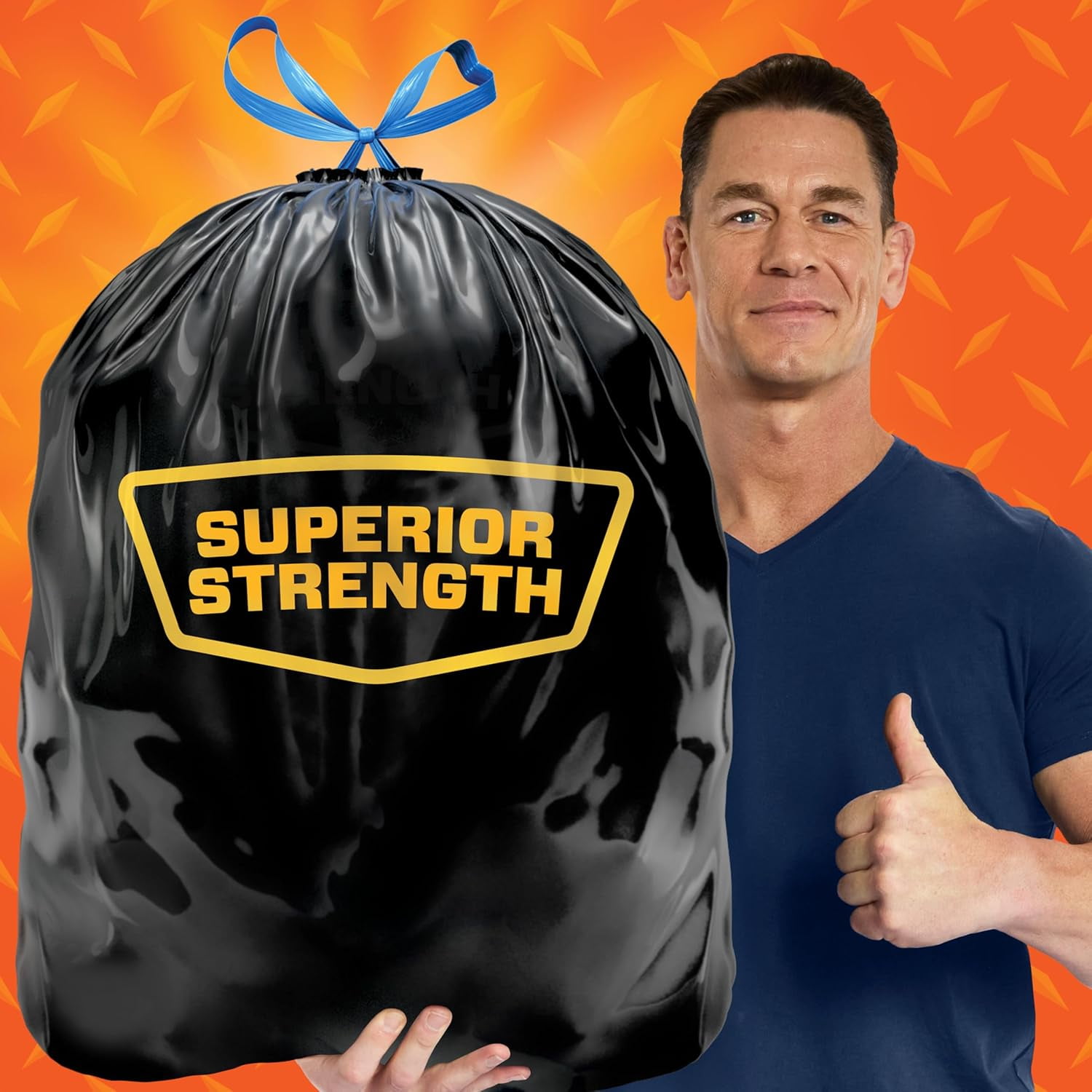 Strong Large Trash Bags, Black, 30 Gallon, 74 Count