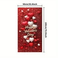 thumbnail image 3 of Fmbmuo Machine Washable Door Covers Decorative Red Heart-Shaped Balloon 71x35 Inch Valentine's Day Decoration, Soft Vintage Seasonal Home Decor Party Backdrop for Interior Doors, 3 of 5
