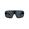 thumbnail image 2 of Mens Sporty Robotic Shield Kush Gangster Plastic Sunglasses Black Red, 2 of 4