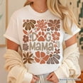 thumbnail image 2 of Dog Mama Boho Floral T-Shirt, White and Black Tee for Proud and Stylish Pet Lovers, 2 of 8