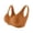 Orange, variant on Women's Wireless Jelly Bra Seamless No Underwire Supportive Push Up T-Shirt Bra with W-Shaped Jelly Lift Buttery Soft Breathable Full Coverage Everyday Bra Adjustable Straps, White,XXL