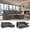 Dark Grey, variant on 71" Convertible Sectional Sleeper Sofa with Pull Out Bed, Reversible L-Shaped Couch with Storage Chaise, 3 Seater Sofa Bed for Apartment & Small Space, Linen-Look Woven Fabric, Black
