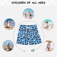 thumbnail image 6 of Blue Leopard Skin Pattern Swim Trunks Quick Dry Beach Pool Board Shorts Lightweight Stylish Print Sizes 2T to XL, 6 of 8
