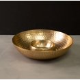 thumbnail image 5 of Gilded Aluminum Hammered Bowl Hand Made 11 Inch Chip and Dip Bowl Gold Partyware, 5 of 5