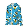 thumbnail image 2 of Rocae Flying Bees Print Breathable Sun Protection Hoodie Quick-Dry Lightweight Long Sleeve Hoodie Unisex Running Sports Shirt 3X-Large, 2 of 9