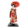 thumbnail image 2 of deevoka 12" Japanese Geisha Collectible Figurine Lady Statuette for Home Table Shelf Red, 2 of 9