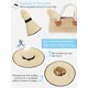 thumbnail image 3 of Sun Hats for Women Oversize Wide Brim Straw Beach Hat UV Protection Floppy Foldable Roll-Up Travel Summer Vacation UPF 50+, 3 of 5