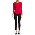 thumbnail image 5 of No Boundaries Juniors' Crew Ribbed Long Sleeve Tee, 5 of 5