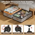 thumbnail image 5 of YOUPINS XXXL 100L Under Bed Storage with Wheels,2 Pack Under Bed Storage Containers,Storage Bins with Lids for Clothes Shoes Blankets,Gray, 5 of 8