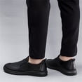 thumbnail image 6 of TIREOW Men's Leather Dress Walking Slip-on Shoes Comfortable Orthopedic Plantar Fasciitis Classic Lightweight Oxfords with Arch Support Business Loafers Footwear, 6 of 8