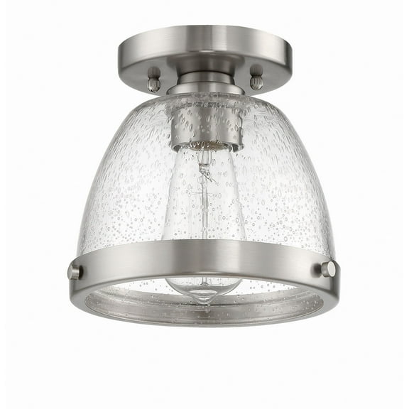 X1410-BNK Craftmade Lighting Lodie - 1 Light Flush Mount-Brushed Polished Nickel Finish