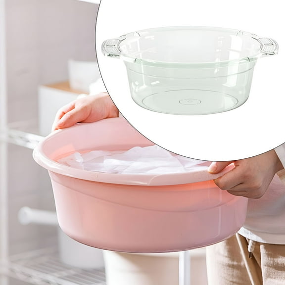 ACDANC Portable Dish Tub Clear Accs Dish Basin for Kitchen Sink for Vegetable Fruit Large