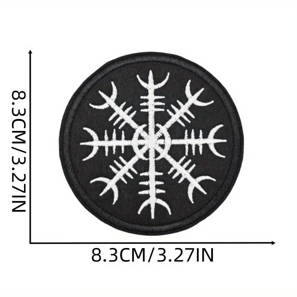 2pcs Compass Embroidered Patches for Clothing, Jackets, Bags, and Hats - Versatile Seasonal Decorations