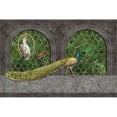thumbnail image 2 of Haase, Andrea 18x13 Black Modern Framed Museum Art Print Titled - Peacocks Jungle Palace, 2 of 4
