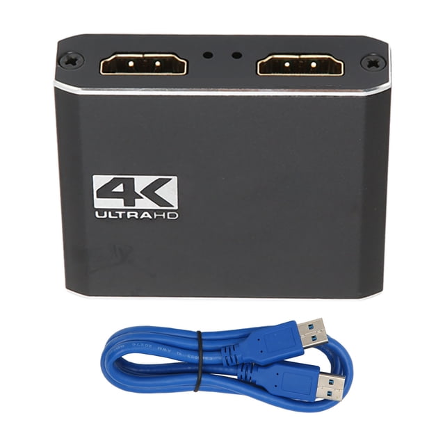 Tarjeta de captura de vídeo con sonido, interfaz Multimedia HD, tarjeta de captura 1080P 60FPS con entrada y salida de sonido de micrófono y salida en bucle 4K HD