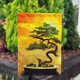thumbnail image 3 of America Forever Bonsai Tree Garden Flag 12.5 x 18 inches Japanese Pine Tree at Sunrise Double Sided Seasonal Peaceful Summer Yard Outdoor Decorative Japanese Art Garden Flag, 3 of 5
