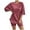 Red, variant on Lounge Sets For Women 2 Piece Ribbed Knit Shorts Set Casual Short Sleeve Tops Biker Shorts Vacation Cruise Outfits
