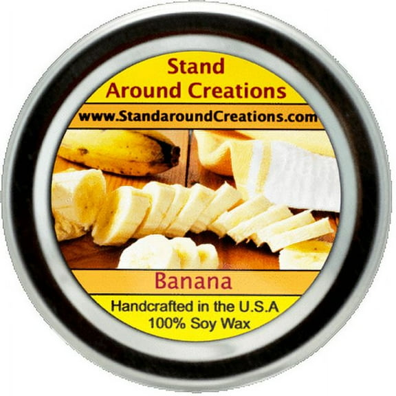 BANANA TIN 2-OZ. ALL NATURAL SOY CANDLE