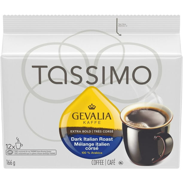 Café T-Discs Gevalia de Tassimo - Mélange Italien Corsé Paq. de 12 T-Discs, 166 g