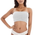 thumbnail image 1 of Sujetador deportivo acolchado sin tirantes para mujer - Bandeau de talla grande, elástico para yoga/fitness, para usar en todas las estaciones, 1 of 8