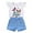 Blue, variant on Happy Town Toddler Girls Clothes Summer Sleeveless Shirt and Shorts 2Pcs Outfit Sets,Sizes 9M-5Y