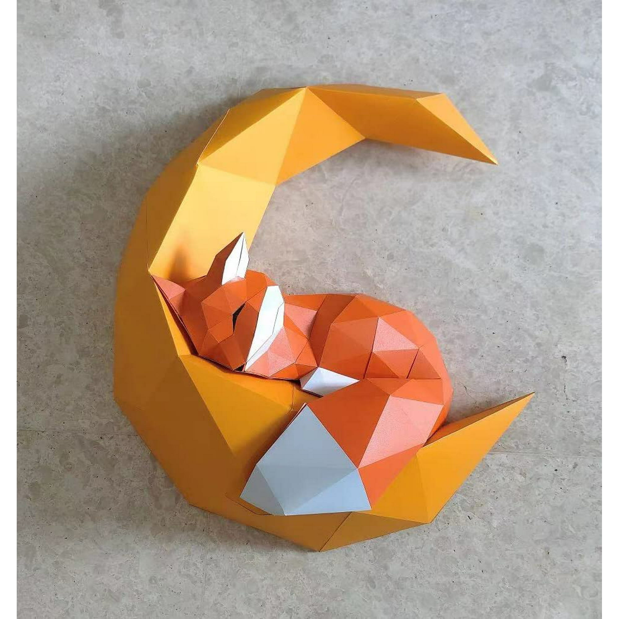 Moon Fox DIY Craft Templates Wall Decor Paper Art Piece Ornament Paper Sculpture 3D Animal Geometric Paper Craft Origami Not A Finished Model | Walmart Canada Moon Fox DIY Craft Templates Wall Decor Paper Art Piece Ornament Paper Sculpture 3D Animal Geometric Paper Craft Origami Not A Finished Model | Walmart Canada